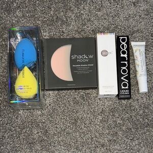 Cosmetic Bundle with Beauty Sponges and Makeup Products